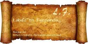 Labáth Fernanda névjegykártya